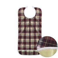 Adult Bibs - Reusable Large Long Aid Bib Apron for Elderly Men Women Disability （Khaki）