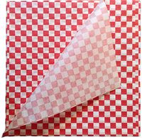 Distinct Possibilities Food Wrap and Basket Liner Paper, Red Checkered, 12 x 12 inch - 100 ct