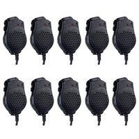10pcs Baofeng VB-25 Dual-PTT Speaker Mic for Baofeng Two Way Radio GT-5/UV-82/UV-82L/UV-82HP/UV-8D Series (10)