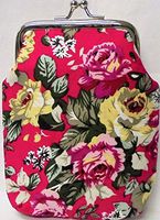 2 Eclipse Rose Design Pink Cloth Cigarette Case Fit 100's Size Cigarettes, Ball Clasp 3102RPk-2