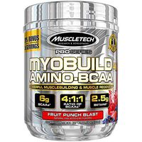 MuscleTech Myobuild BCAA Amino Acids Supplement, Muscle Building and Recovery Formula with Betaine & Electrolytes, Fruit Punch Blast, 36 Servings (332g)