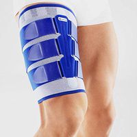 Bauerfeind - MyoTrain - Thigh Support - Support for Injuries to The Thigh or Hamstring - Size 6 - Color Titanium
