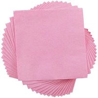 JAM PAPER Small Beverage Napkins - 5 x 5 - Baby Pink Pastel - 600/Box