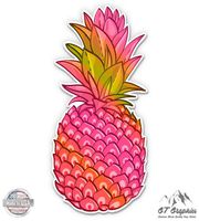 Pineapple Pink Tropical Vibes - 5" Vinyl Sticker - For Car Laptop I-Pad - Waterproof Decal
