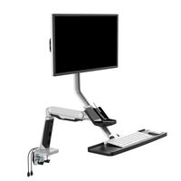 Loctek Height-Adjustable S2M Sit Stand Mount, Standing Mount, Sit to Stand Workstation, Monitor and Keyboard Mount, Fits 10-30 inches 19, 20, 21, 22, 23, 24, 27, 30 inches Monitors