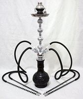 New Sale!! 28" The Mystic Large Black 4 Hose Hookah Pipe Sheesha Narghile Set