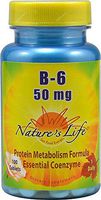 Vitamin B-6 50mg - Vegetarian, Yeast-Free Nature's Life 100 Tabs