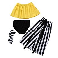 Putars Baby Clothing Sleeveless Tops +Skirts+Shorts+ Headbands 4pcs Sets Girls