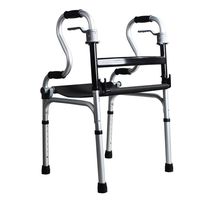 EGCLJ Aluminum Walker Walking Frame with Seat, Adjustable Height Folding Medical Rollator Walker Mobility Aid for Elderly/Seniors Handicap (Color : No Wheel)