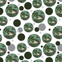 GRAPHICS & MORE Bass Fish Swimming in River Premium Gift Wrap Wrapping Paper Roll