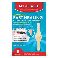 All-Health Advanced Fast Healing Hydrocolloid Gel Bandages, Fingers & Toes, 8 ct | 2X Faster Healing for First Aid Blisters or Wound Care