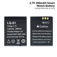 Smart Watch Battery，LQ-S1 Rechargeable Lithium Battery for DZ09 QW09 W8 A1 V8 Smart Watches，3.7V 380mAh Capacity, 1Pc