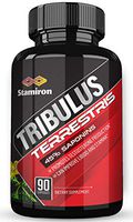 Stamiron Tribulus Terrestris Extract Powder Capsules Powerful Test & Nitric Boost with Estrogen Blocker - 45% Steroidal Saponins 1300mg 90 Count