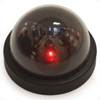 Tcplyn 1PCS Dome Simulation Monitor with LED Blinking Light Waterproof Dummy Fake Security Camera for Home Office Factory Use