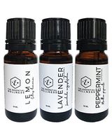 The Essential Wellness Trio of Oils Set Lemon Lavender and Peppermint - 100% Pure Therapeutic Grade Essential Oil (10 ml)