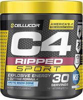 C4 Ripped Sport Pre Workout Powder Arctic Snow Cone | NSF Certified for Sport + Sugar Free Preworkout Energy Supplement for Men & Women | 135mg Caffeine + Weight Loss | 30 Servings