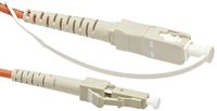 Fluke Networks NFK1-1SMPLX-LC Simplex Multimode Test Reference Cord for LC Adapter, 62.5 µm, 1 m Cable Length, SC/LC