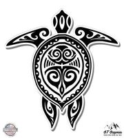 GT Graphics Tribal Turtle - 5" Vinyl Sticker - for Car Laptop I-Pad - Waterproof Decal