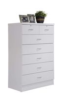 Hodedah HI70DR White Chest of Drawers with Locks
