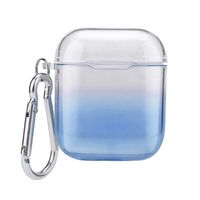 Shan-S for Airpods 2 &1 Charging Case,Gradient Color Translucent Soft TPU Silicone Cover Shockproof Protective Case with Anti-Lost Keychain/Skin/Strap for Airpods 2/1 Charging Headphones