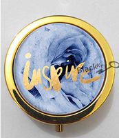 BlackKey Inspire Beautiful Inspirational Word 3-Compartment Decorative Pocket Gift Box Case Organizer for Pill, Color 2 -1683