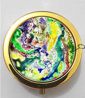 BlackKey Marble Print 3-Compartment Decorative Pocket Gift Box Case Organizer for Pill, Color 2 -962