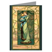 Vintage Original Prangs Holidays Christmas Cards of Mom and Baby in Holiday Attire, Victorian Greeting Cards Boxed Set