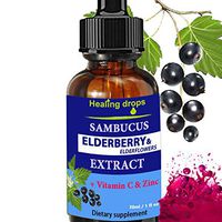 Sambucus Elderberry & Elderflower Extract Natural Extra Potent Support Organic Herbal Supplement Rich in Vitamin C and Zinc Gluten Free Non GMO Perfectly Formulated to Assist & Care in Everyday Life