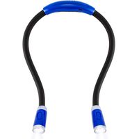 Vekkia Rechargeable 4 LED Book Light Bright Neck Hug Light, Reading Lights for Reading in Bed, 3 Brightness Levels, 2 Flexible Soft Silicone Arms Comfortable Wear. Perfect for Bookworms & Crafts