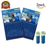 Kitchen Sink Drain Cleaner Sticks, As Seen on TV Keeps Drains Pipes Clear and Deodorizer, Keep Your Drain Pipes Clear Odor-Free, 2 Pack(and Brush)