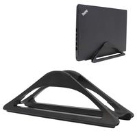 HumanCentric Vertical Laptop Stand for Desks (Matte Black) | Adjustable Holder to Dock Apple MacBook, MacBook Pro, and Other Laptops to Organize Work & Home Office