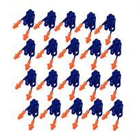Baitaihem 20 Pairs Soft Ear Plugs Silicone Corded Reusable Hearing Protect Safety Earplugs Sleeping Noise Cancel(Blue)