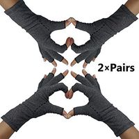 Fingerless Arthritis Compression Gloves – Arthritis Gloves to Help Swollen Hands & Fingers. Rheumatoid Joints & Carpal Tunnel Pain Relief, Fits Women & Men. Warms Knuckles and Supports Wrists (Large)