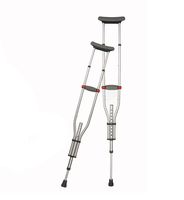 Yadianna Cozy Foldable Underarm Crutches for Disabled People Elderly Mobility, Aluminium Lightweight Adjustable Axilla Crutches