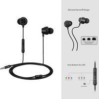Headphones Earbuds Metal Stereo with Mic, WOPOW Wired Earphones in-Ear 3.5mm Noise Cancelling for PC, iPhone, iPad, Samsung, Android,MP3 & MP4 Players