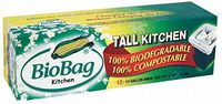 Biobag Tall Kitchen Waste Bag 13 Gallon 12 Count Box
