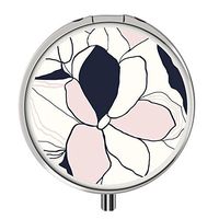 Pill Cases Metal,Custom Round Medecine Case Medecine Bottle Mini Travel Pill Vitamin Decorative Box Case Holder