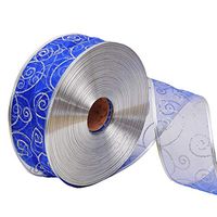wsloftyGYd 200x5cm Glitter Ribbon Wrapping Bow Packaging Belt Xmas Decor Sapphire Blue