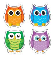 Carson Dellosa Colorful Owls Shape Stickers (168078)