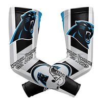 Carolina Panthers Cooling Arm Sleeve (Pair) - Elbow Brace Support Sun UV Protection for Men & Women - Sports Sleeves for Basketball Baseball Softball Volleyball