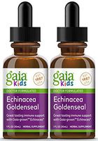 Gaia Herbs, GaiaKids Echinacea Goldenseal Herbal Drops, Immune Support, Physician Formulated, 1 Fluid Ounce, 2 Pack