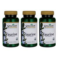 Swanson Amino Acid Taurine 500 Milligrams 100 Capsules (3 Pack)