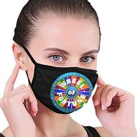 Wheel of Fortune Mouth Mask Women Reusable Waterproof Masks Black