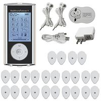 2nd Edition HM8GL Silver OTC 8 Modes Best Personal Pain Relief Electric Hand held Impulse Device + 10 Pairs of Snap On Self-Adhesive Replacement Device Pads |FDA Cleared HealthmateForever