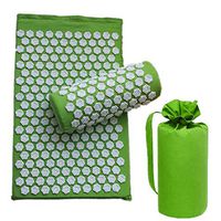 Acupuncture Mat and Pillow Set, Lotus Shaped Acupressure Massage Pad Multifunction Relaxation Tool with Portable Bag