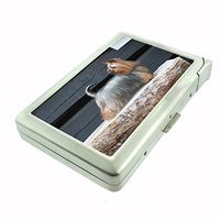 Dog silky terrier Cigarette Case w Built In Lighter