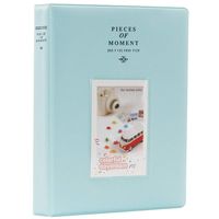 Borya 128 Pockets Photo Album for Instax Mini Liplay/Fujifilm Instax Mini 9/Mini 8/Mini 90/Mini 25/Polaroid Snap PIC-300/HP Sprocke/Kodak Mini 3-Inch Film.(Ice Blue, 128 Pockets)