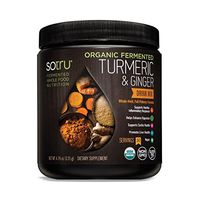 SoTru Turmeric & Ginger Drink Mix - 135 grams - Whole-Food Fermented Herbal Supplement Powder with Curcuminoids - USDA Certified Organic, Non-GMO, Vegan, Gluten-Free - 30 Servings