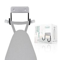 Lenink Ironing Board Hanger,Wall Mount Ironing Board Holder Organizer Wall Rack for Laundry Rooms (Black)