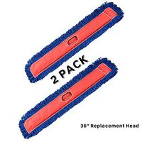 Alpine Industries Heavy Duty Microfiber Mop Head - Cleans Wide Areas - Commercial Mop Head - Super Absorbent Mop (36 in, 2 Pack)